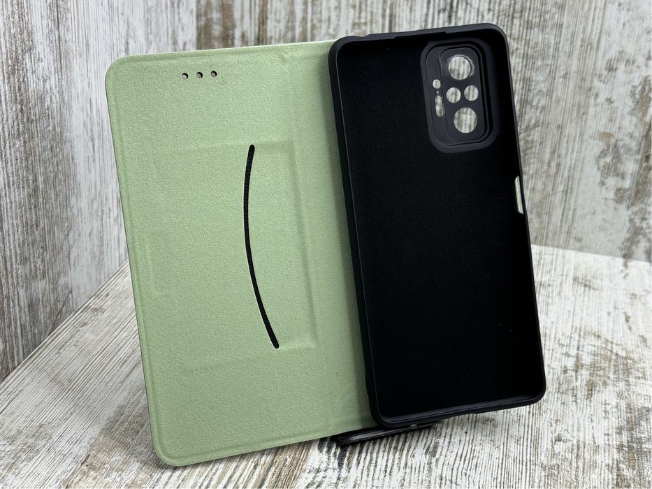 Чехол книжка Leather Case на Xiaomi Redmi Note 10 Pro/ Note 10S чохол