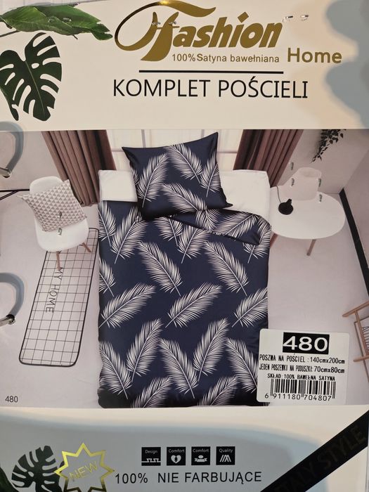 Komplet pościeli 140x200 70x80 bawełna satyna
