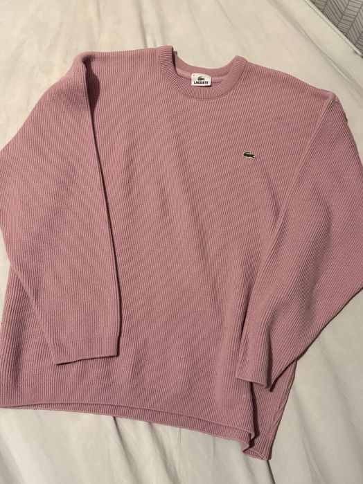 Lacoste оригінал світер жіночий кофта oversize рожева женский свитер