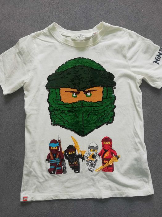 T-shirt lego cekiny H&M 122/128