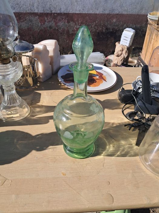 Licoreira em vidro verde