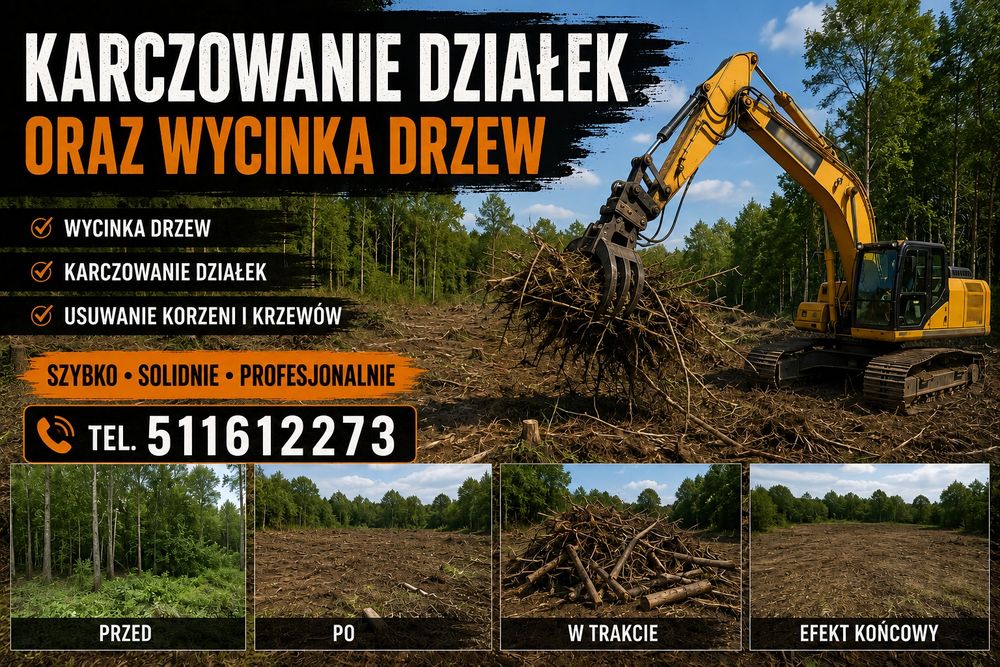 Czyszczenie Działek,Wycinka Lasów , Rębak,Cmentarze