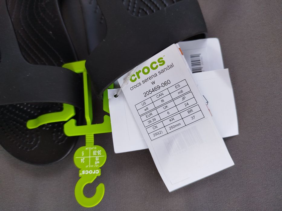 Crocsy crocs sandały Serena w8 w 8 czarne 38 czerń 38,5 black 39
oznac