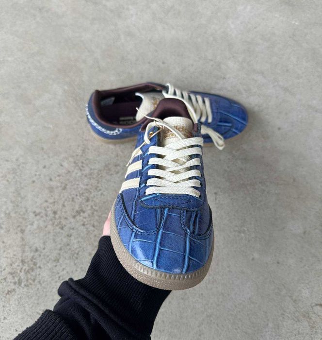 Кросівки Adidas Samba Wales Bonner Navy Croc. Розміри 36-41