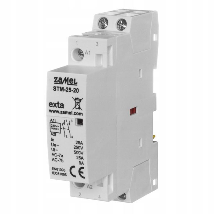 stycznik modułowy stm-25-20 25a 2xno 230vac