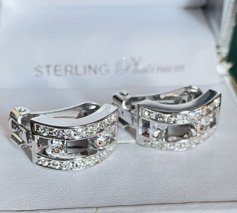 Кліпси CRISLU (USA) зі стразами Swarovski