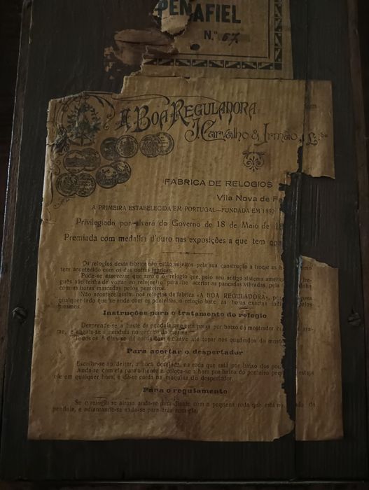 Relógio de parede " A Boa Reguladora "