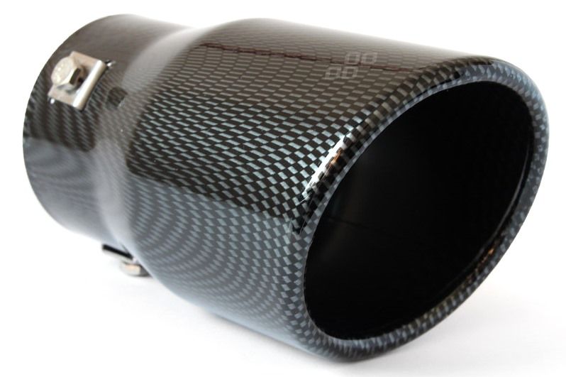 KOŃCÓWKA Wydechu Okrągła Tłumika CZARNA CARBON Duża 90mm Warszawa