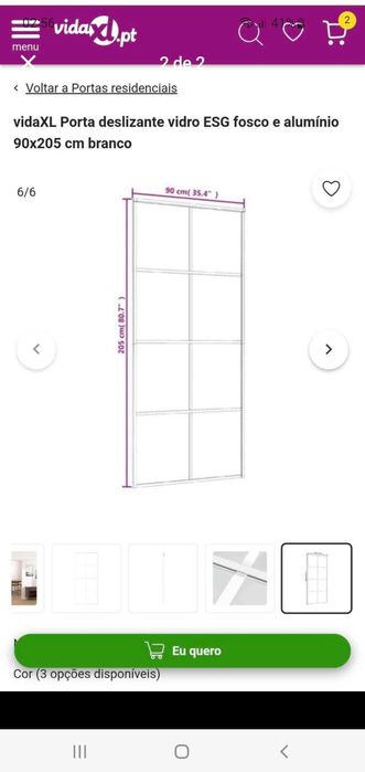 Porta Deslizante em Vidro