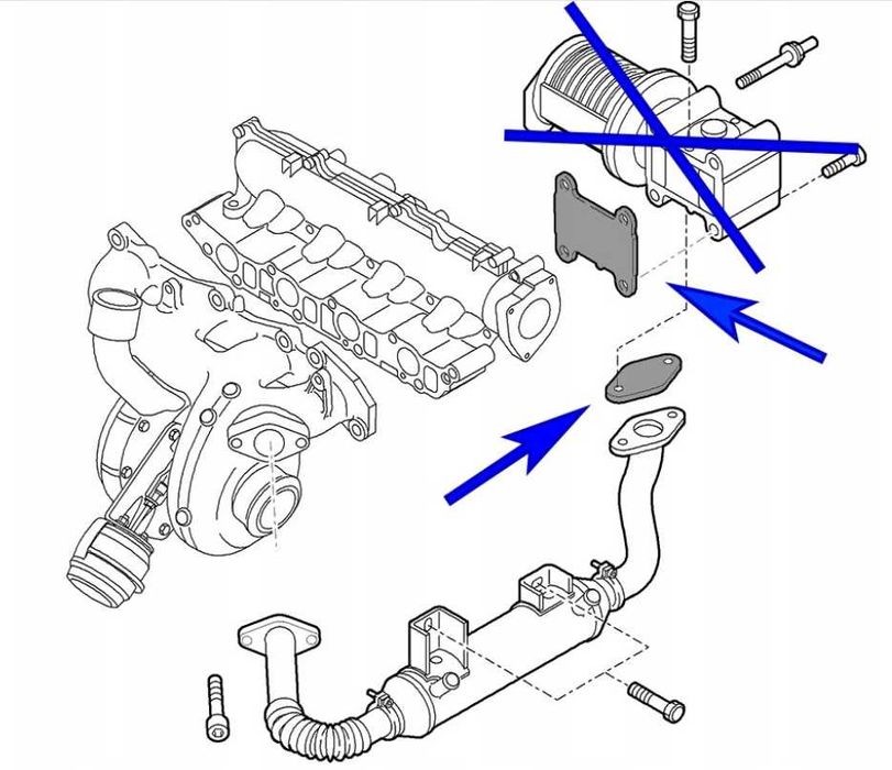 Клапан Заглушка ЕГР Fiat Alfa Romeo Opel Saab 1.9 2.4 JTD CDTI