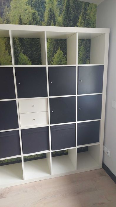 IKEA regał Kallax biały 182x182 cm 25 półek