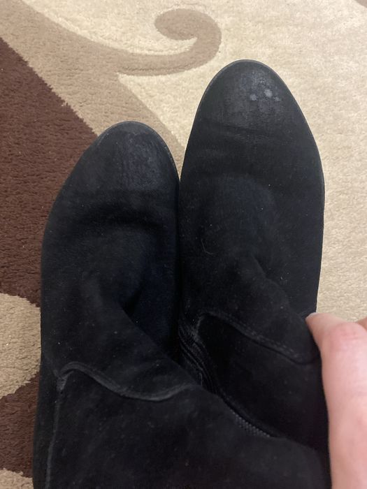 Сапоги зимові замшеві високі