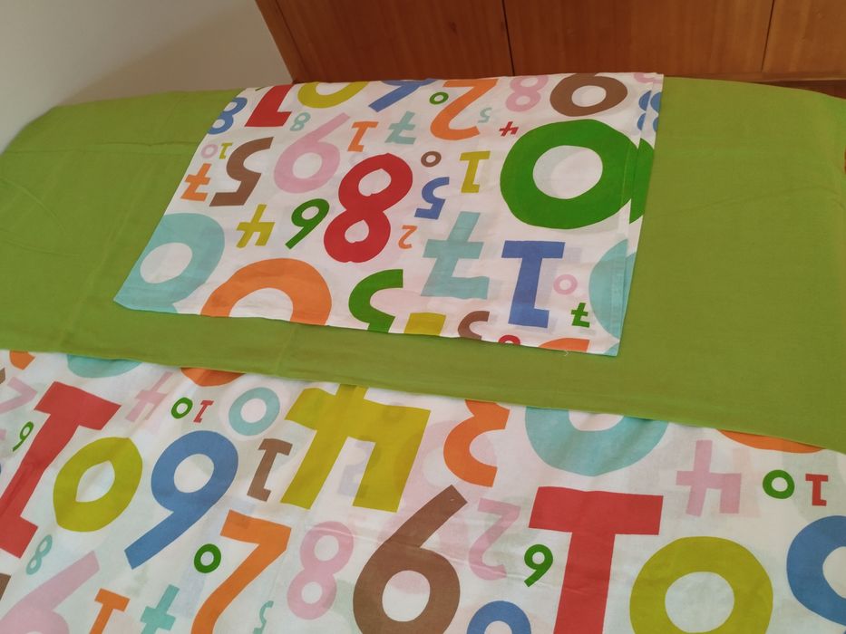 Capa de edredão + lençol + fronha para cama de solteiro