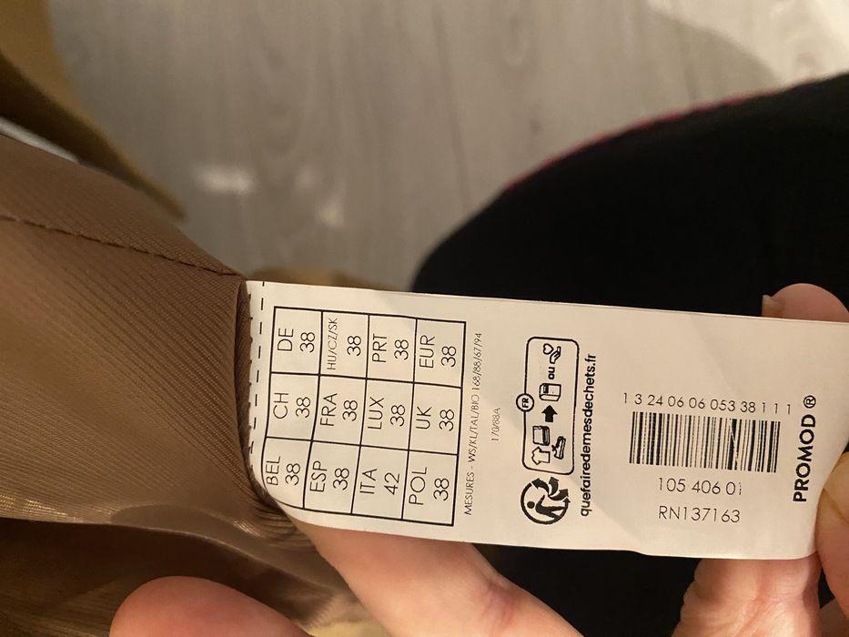 Nowy plaszcz welniany gisele marki promod M 38 karmelowy