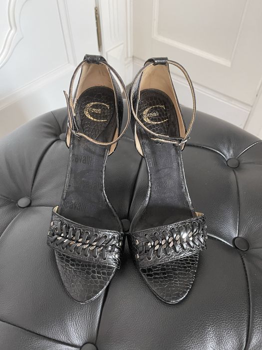 JUST CAVALLI piękne sandalki na obcasie