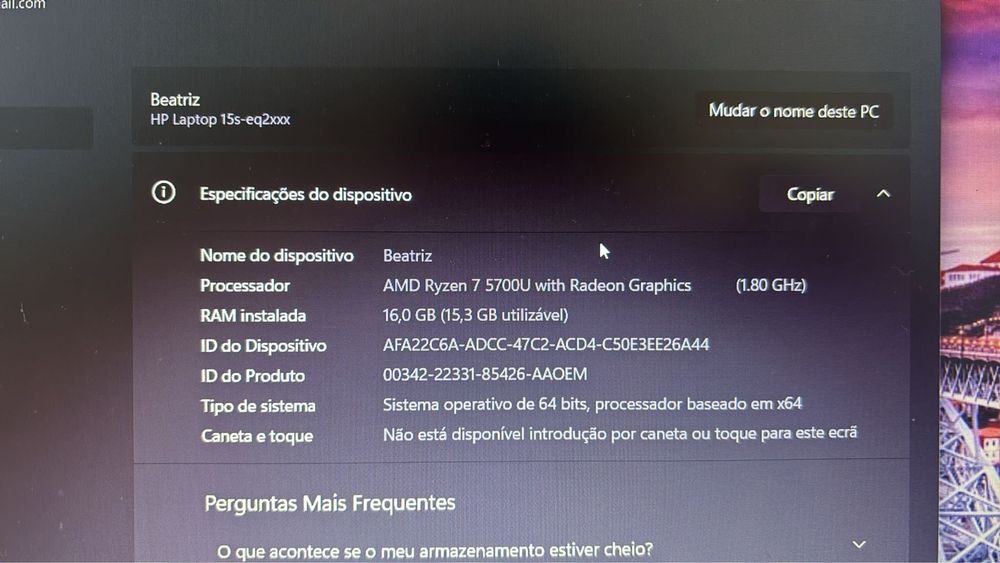 Notebook HP unica dona