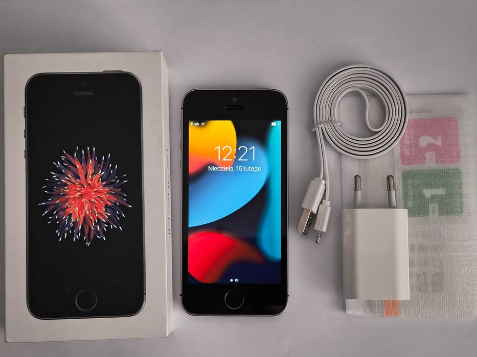 iPhone SE, Space Gray, 16 GB - 100% sprawny, stan bdb, bez blokad
