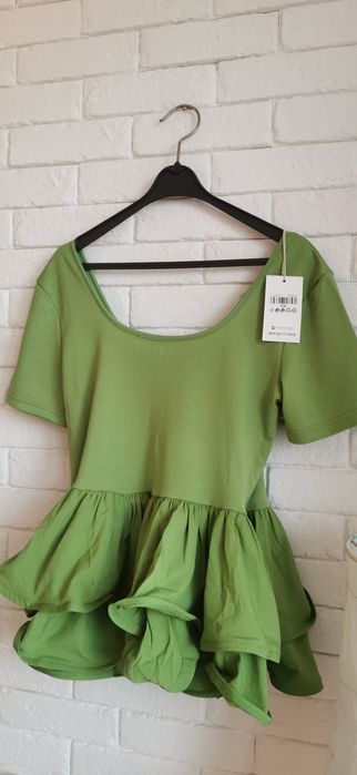 Bluzka zielona baskinka