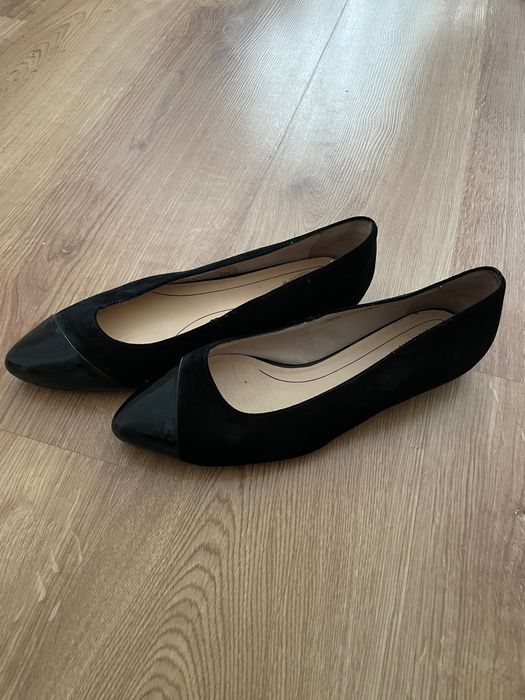 Buty skórzane, naturalna skóra i welur, rozmiar 40.5-41