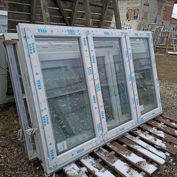 Okno pcv 231/147 białe trzy szybowe