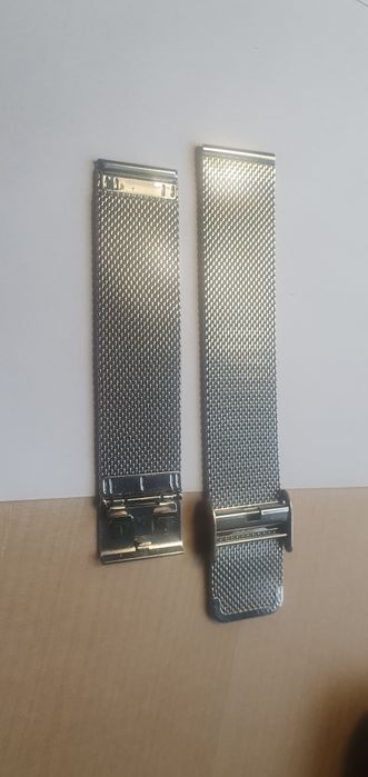 Bransoleta do zegarka mesh szerokośc 20 mm kolor srebrny
