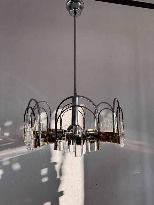 Włoska lampa wisząca vintage – Gaetano Sciolari