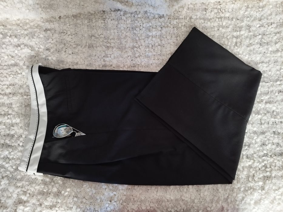 Брюки cotton черные палаццо