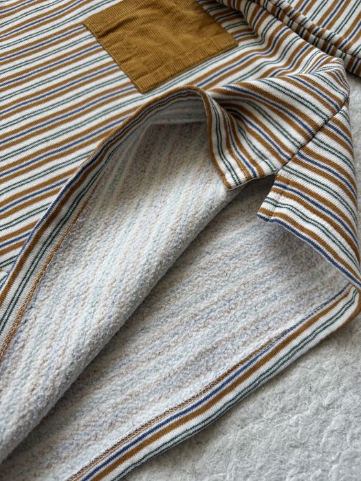 Zara baby 110 Bluzka w paski bezowe brazowe z meszkiem