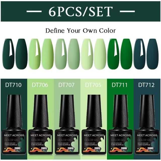 conjunto de 6vernizes de gel