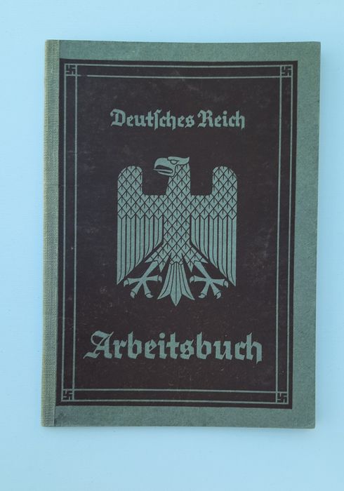 Arbeitsbuch niemiecki dokument z okresu 3 rzeszy i 2 wojny militaria wehrmachtu