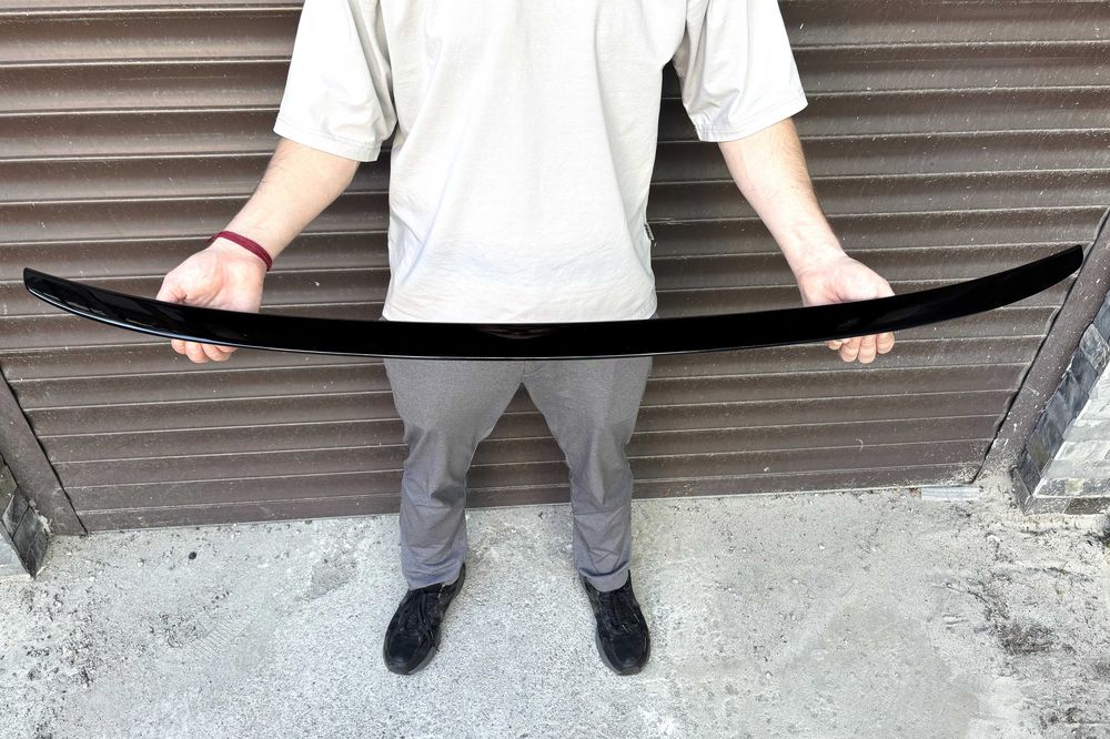 Спойлер чорний глянець Audi A6 C8 S стиль 2018-2024/ ABS-пластик