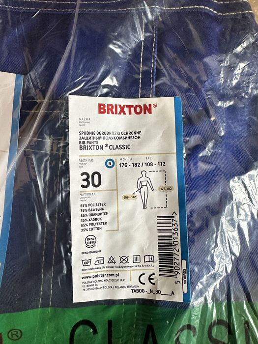 BRIXTON CLASSIC Spodnie Ogrodniczki Robocze NOWE r. 30