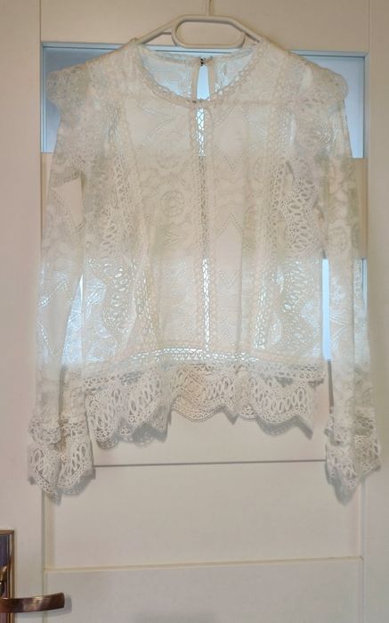 Koronkowa bluzka włoska 38 M / 40 L Nowa