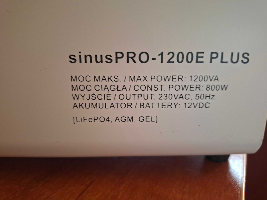 Zasilacz awaryjny inwerter Volt Sinus PRO 1200 E PLUS