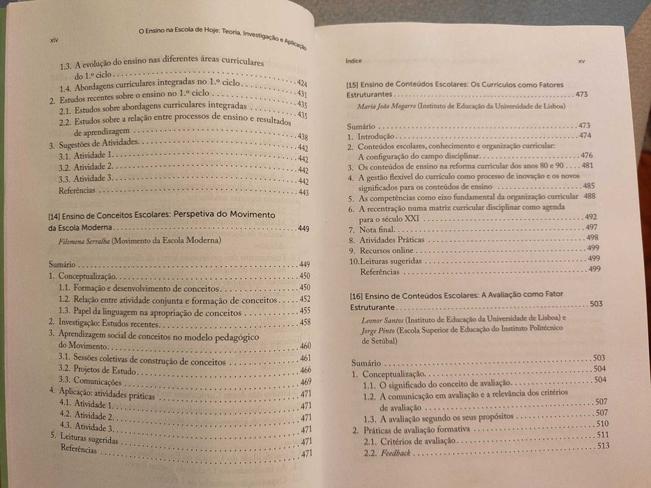 Livro "O Ensino na Escola de Hoje", coord. Feliciano Veiga