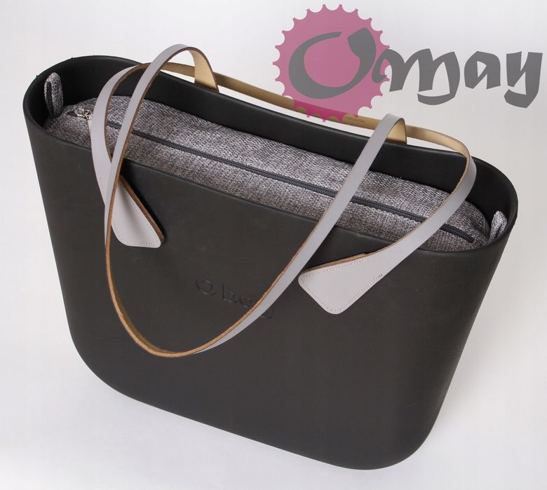 organizer OBAG STANDARD szara efektowna struktura 2 kieszenie OMAY