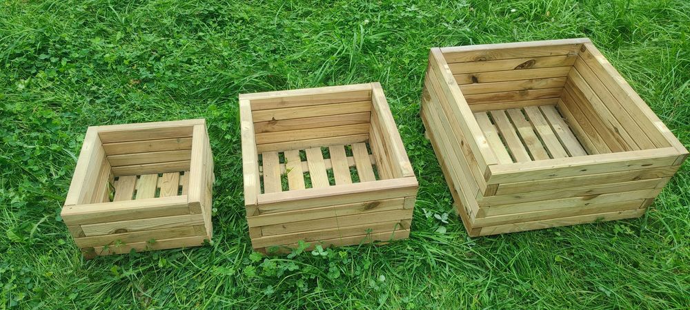 Donice ogrodowe komplet 3 szt.