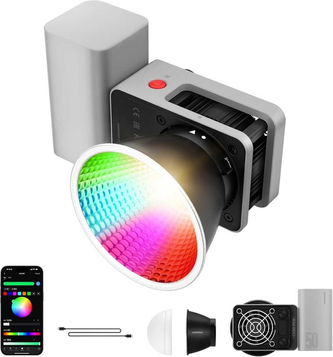 Zhiyun Cinepeer CX50 RGB COB Light | 50W | SELADO | 3 ANOS DE GARANTIA