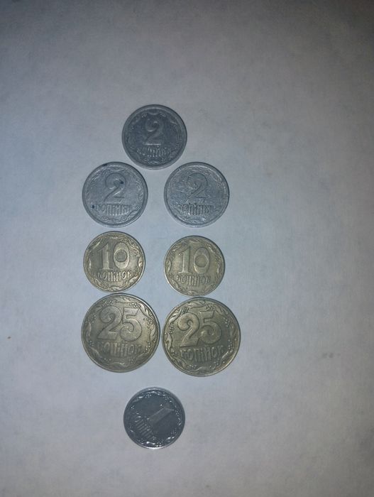 Монеты Украины редкие 25копеек.2копейки.10копеек