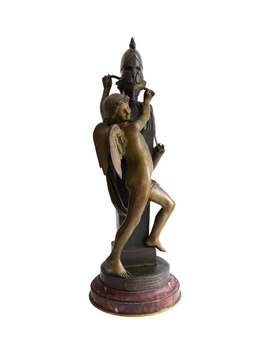 Estátua bronze Amor cativo Felix Sanzel | século XX