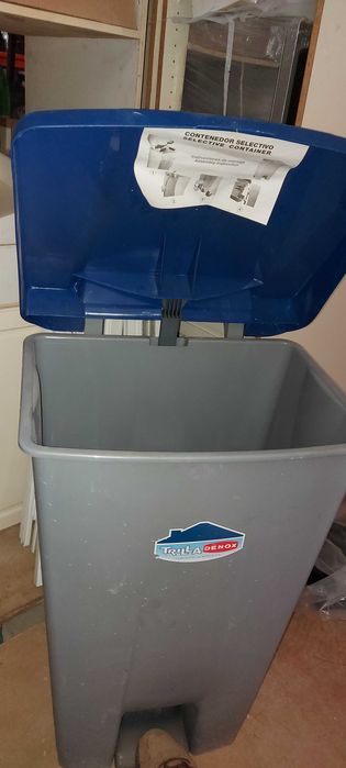 Contentor - balde de resíduos seletivo Denox, 120 litros