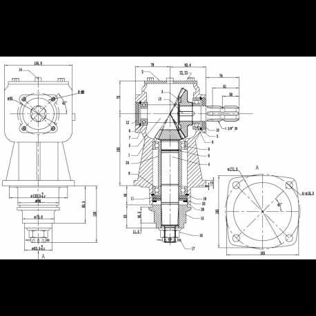 Przekładnia kątowa 1:1.92  nr  205805