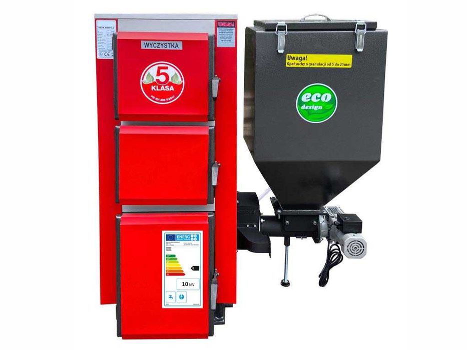 Kocioł C O piec z podajnikiem ekogroszek pellet  kotły 10 KW 5 klasy 15,19,24kw