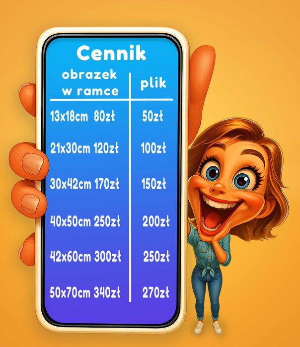 Karykatura w ramce lub plik - szybko