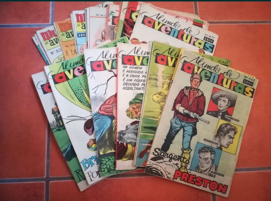 Raro-Lote de 224 Mundo de Aventuras 1a, 2a e 3a Séries desde 1950
