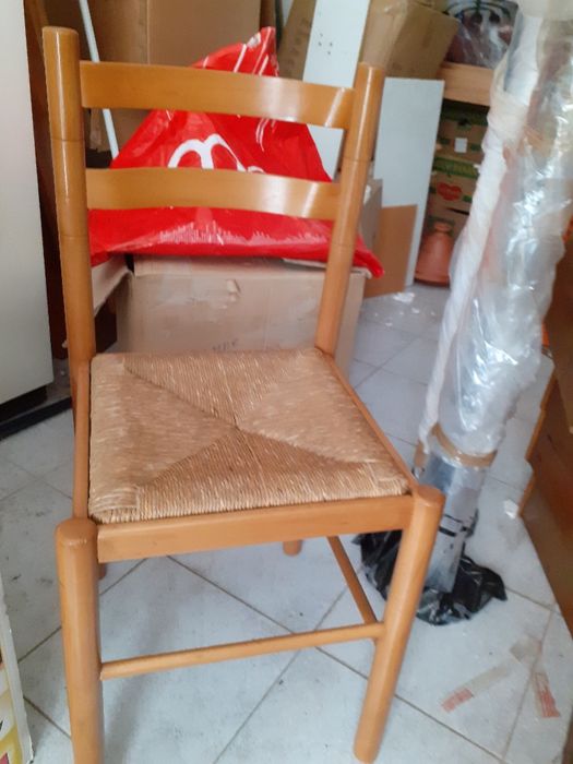 Mesa de cozinha extensível, acabamento carvalho