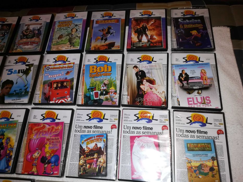 filmes de animação em dvd coleção do jornal sol (números das 3 séries)
