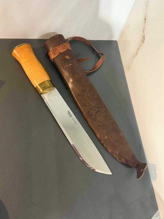 Nóż myśliwski HELLE LAPPLAND z pochwą/Komis Krzysiek