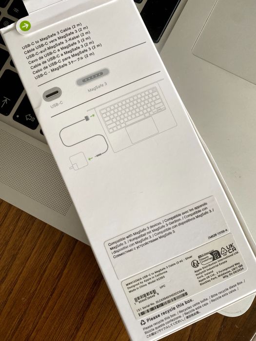 Apple USB-C to MagSafe Cable 2 mts