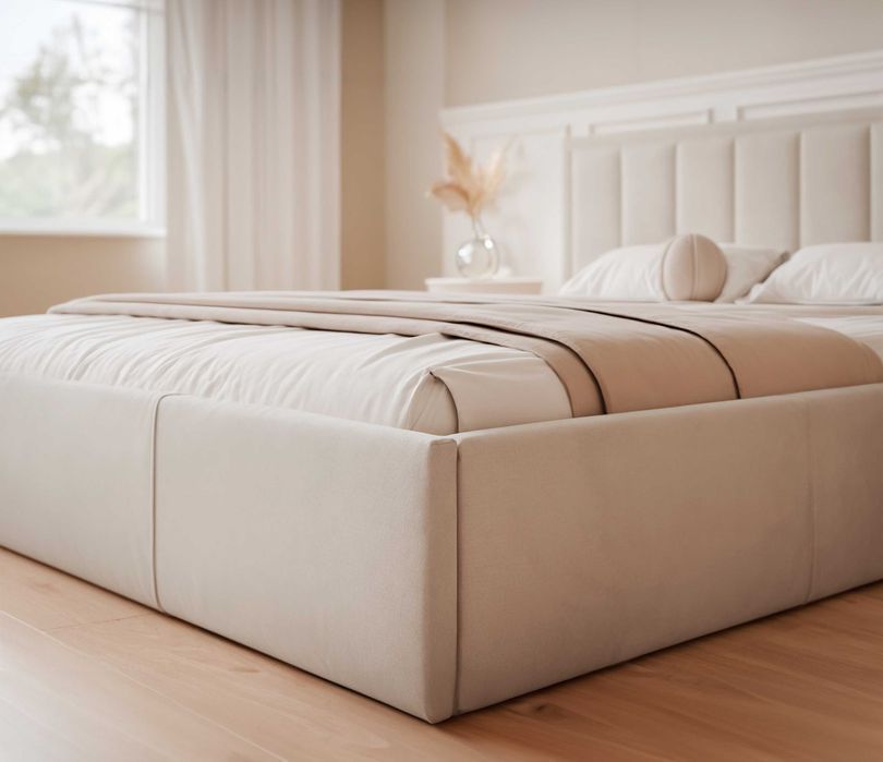 Łóżko tapicerowane MEYN z pojemnikiem, stelażem 90/120/140/160/180x200